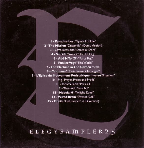 Elegy Sampler 25